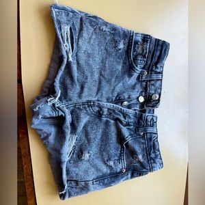 Black Jean shorts